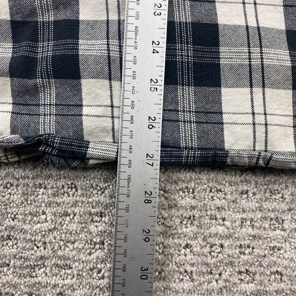 Dickies Shirt Men Small S Black White Plaid Button Up Long Sleeve Pearl Snap - Picture 11 of 11